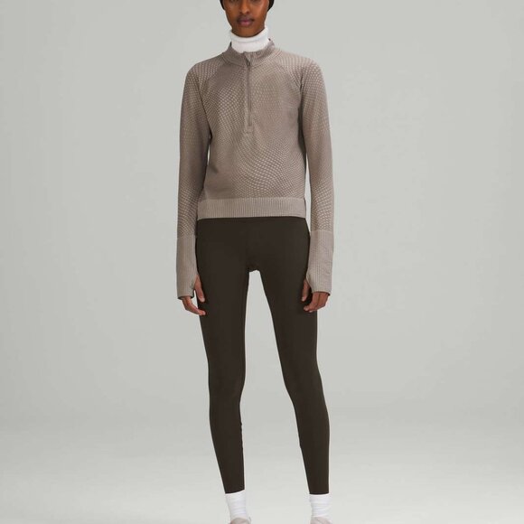 Lululemon Rest Less Cropped Half-Zip Grid Warp Rover - Picture 3 of 8